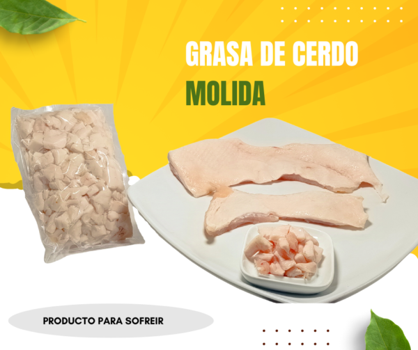 Grasa de cerdo molida